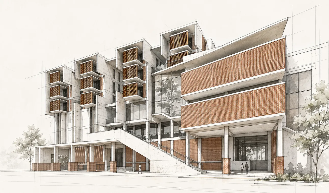 Detailed elevation view of Moheshkhali New Market